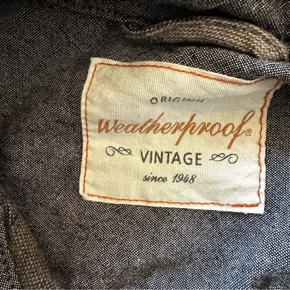 Weatherproof Vintage grey plaid long sleeve flannel button down shirt - Picture 9 of 14